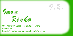 imre risko business card